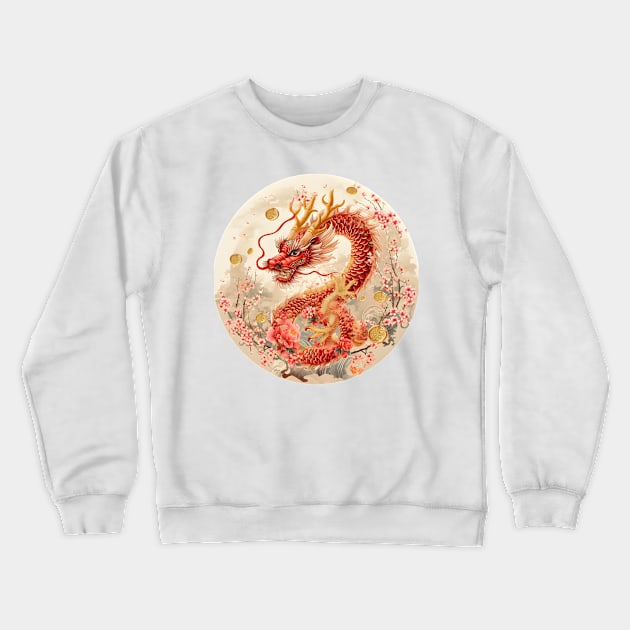 Dragon Festival: Lunar Celebration, Festive Art, and Asian Traditions Crewneck Sweatshirt by insaneLEDP